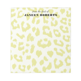 Grönten Leopard Skriv ut Blek för eget namn Anteckningsblock