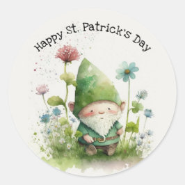 Grönten Leprechaun, St. Patrick's Day Runt Klistermärke