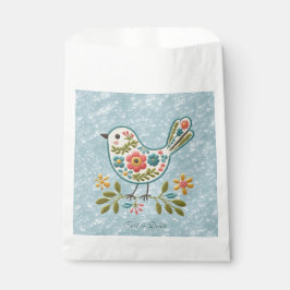 Grönten Little Bird Blommigt Löv Favor Bags