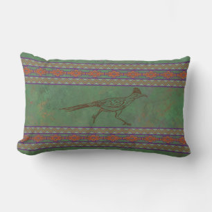 Grönten Lumbar Pillow i sydvästra Roadrunner Sageb Lumbarkudde