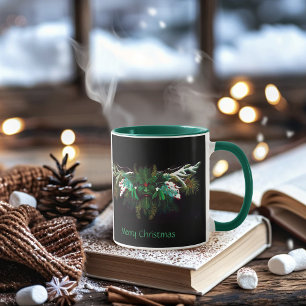 Grönten Man på julvinter Mugg