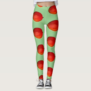 Grönten Mango frukts vattenfärg Livsmedel Tropical Leggings