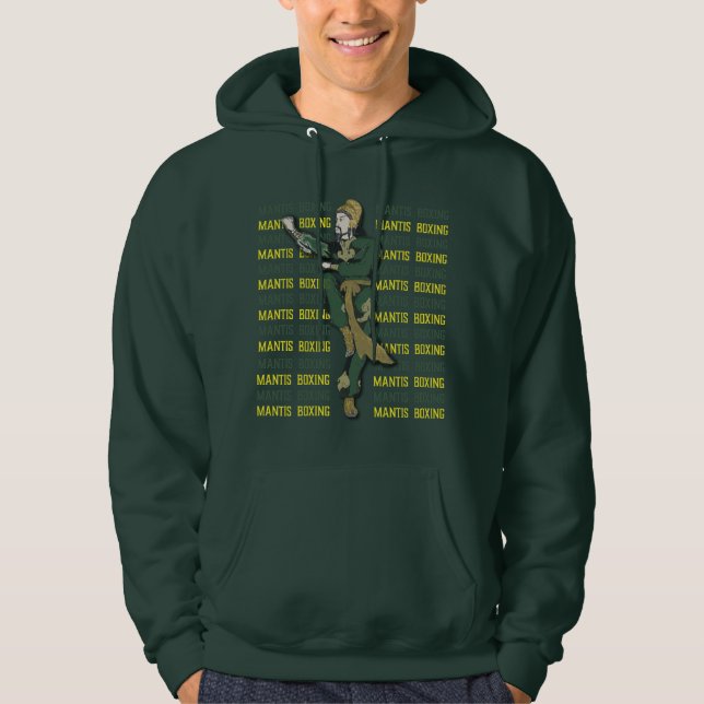 Grönten Mantis Boxing Wang Lang Hoodie (Framsida)