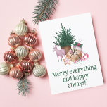 grönten "Merry All and lycklig Always" är enkel Julkort<br><div class="desc">Grönten "Merry All and lycklig Always" är ett enkelt Helgdag av typografi som är ett fräckt och enkelt sätt att sprida glädje över helgdag. Dess skarpa rosa färg och lekfulla budskap gör det till ett underbart val för alla som tittar att skicka varmt önskemål till nära och kära under julhelgen....</div>