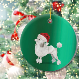 Grönten Merry Hälsning vid jul i Hund Julgransprydnad Keramik