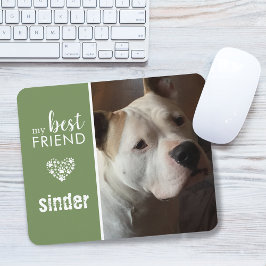Grönten Min bästa vän Pet Photo Personlig Musmatta