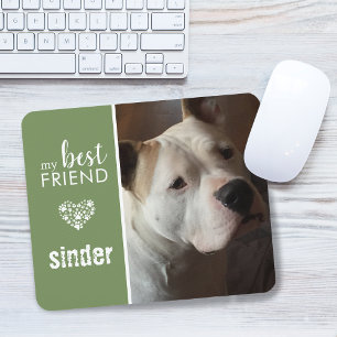 Grönten Min bästa vän Pet Photo Personlig Musmatta