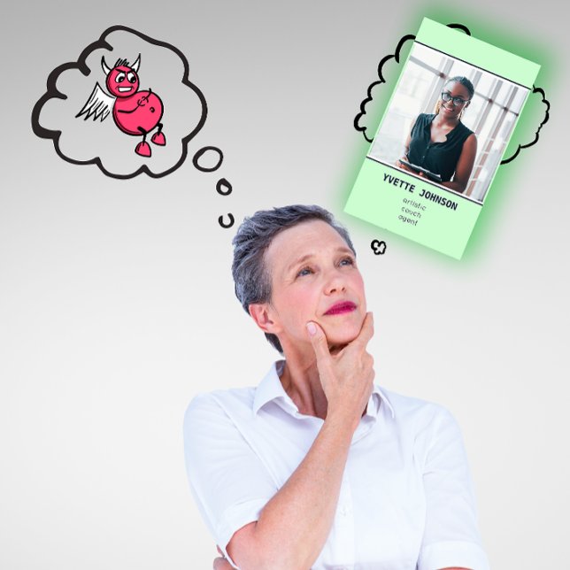 Grönten Mint för Professionell av  för fotoQr-Logo Visitkort (Photo Qr Code Logo Professional Mint Green Business Card)