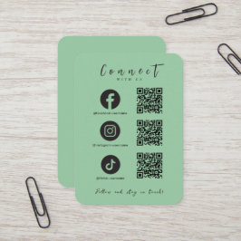 Grönten Mint för QR-kod för Facebook Instagram Tik Visitkort