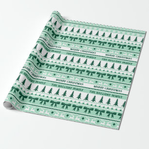 Grönten Mint från Namn i Julfamiljen Ugly Sweater Presentpapper