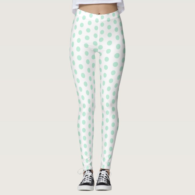 Grönten Mint Mint för modern Elegant, Trendig -  V Leggings (Framsida)