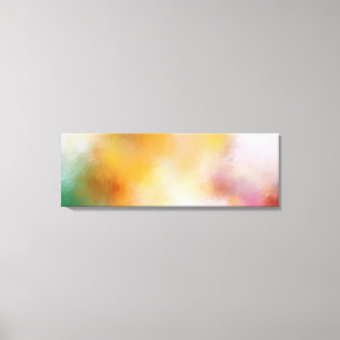 Grönten Modern Abstrakt Art Red Rosa Gult Blue Canvastryck