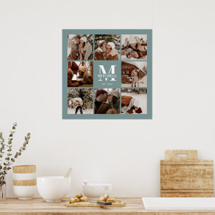 Grönten Modern Elegant Photo Collage Sage - Keeps Poster