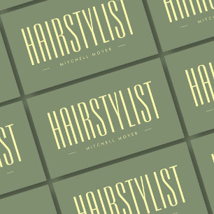Grönten Modern Hairstylist Sage Visitkort