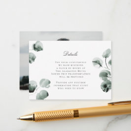 Grönten Modern information om modulerad eukalyptus Tilläggskort