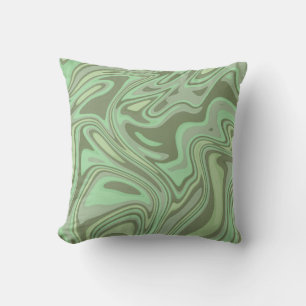 Grönten Modern marble Watercolor Sage Kudde