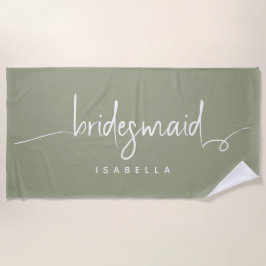 Grönten Modern Minimalist Bridesmaid Script Sage