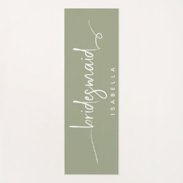 Grönten Modern Minimalist Bridesmaid Script Sage
