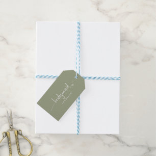 Grönten Modern Minimalistisk skriptförsäljning i B Presentetikett