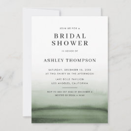 Grönten Modern Möhippa för vattenfärg, ombre Inbjudningar