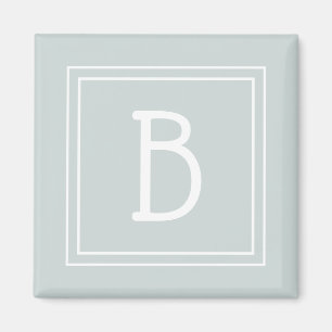 Grönten Modern Monogram Brev - första Chic för mal Magnet