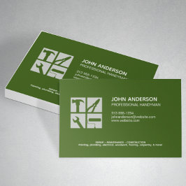 Grönten Modern Professionell Handyman Services Visitkort