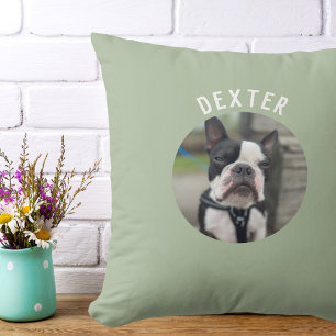 Grönten Modern Simple Pet Photo Sage Kudde