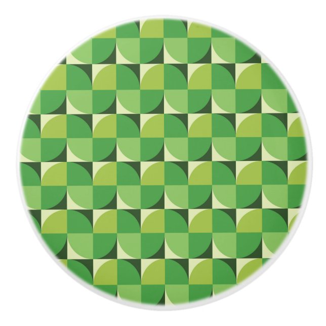 Grönten mönster i medelårhundradets moderna geomet knopp (Framsidan)