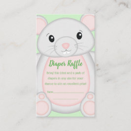 Grönten Mouse Mice Baby Shower Tilläggskort