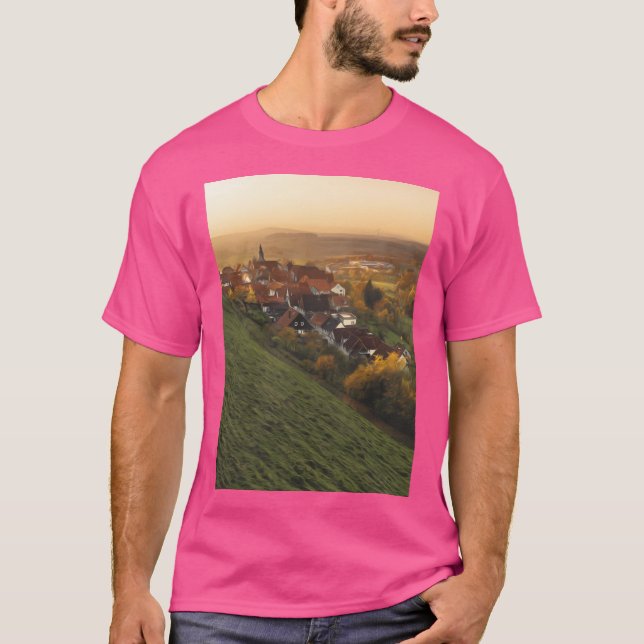 Grönten Nature Mountain Träd Löv  Autumn Active T Shirt (Framsida)