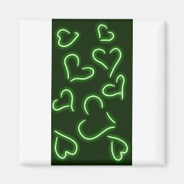 Grönten Neon Hearts Magnet