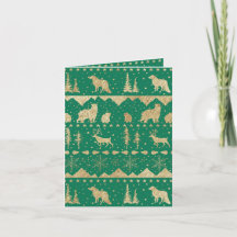 Grönten Nordic Sweater Guld Winter Animals Forest