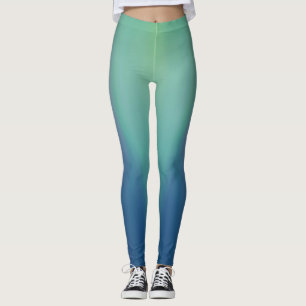 Grönten Norra Ljus över blått Leggings