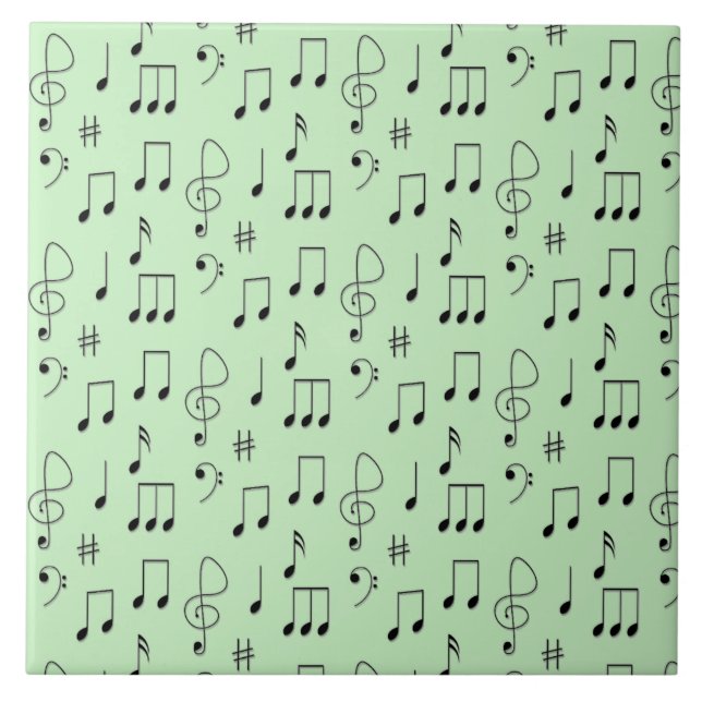 Grönten Noterades precis Kakelplatta (Framsidan)