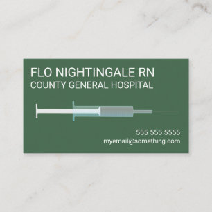 Grönten Nurse Flu Shot Visitkort