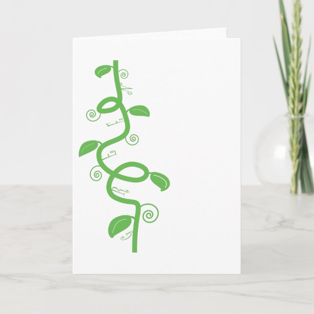 Grönten och Beanstalk Kort (Framsida)