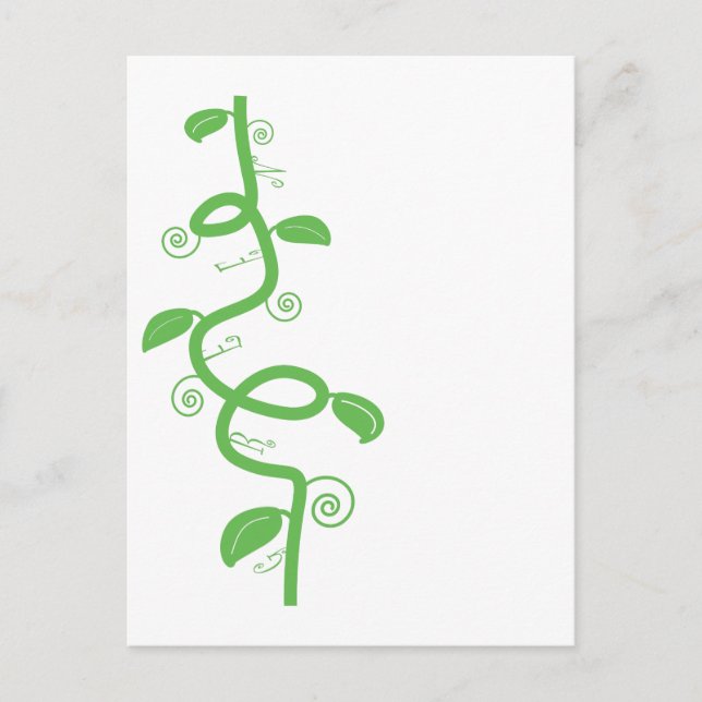 Grönten och Beanstalk Vykort (Framsida)