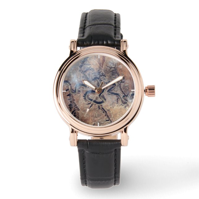 Grönten och dess bifloder i Utah Armbandsur (Framsida)