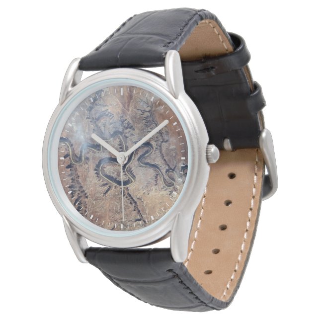 Grönten och dess bifloder i Utah Armbandsur (Vinklad)