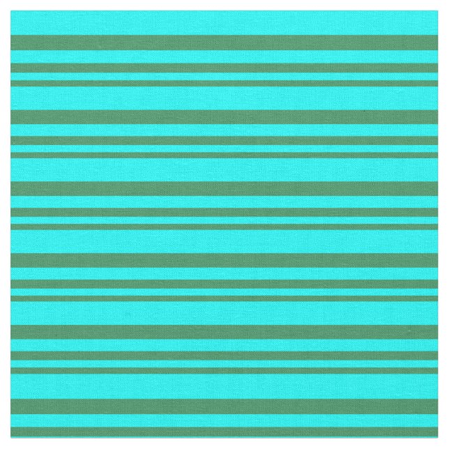 Grönten och Färgaden Mönster i Aqua Tyg (Närbild)