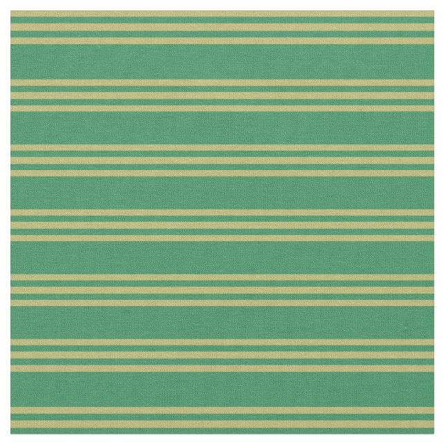 Grönten och Mörken Khaki Stripe/Linjen Mönster Tyg (Närbild)