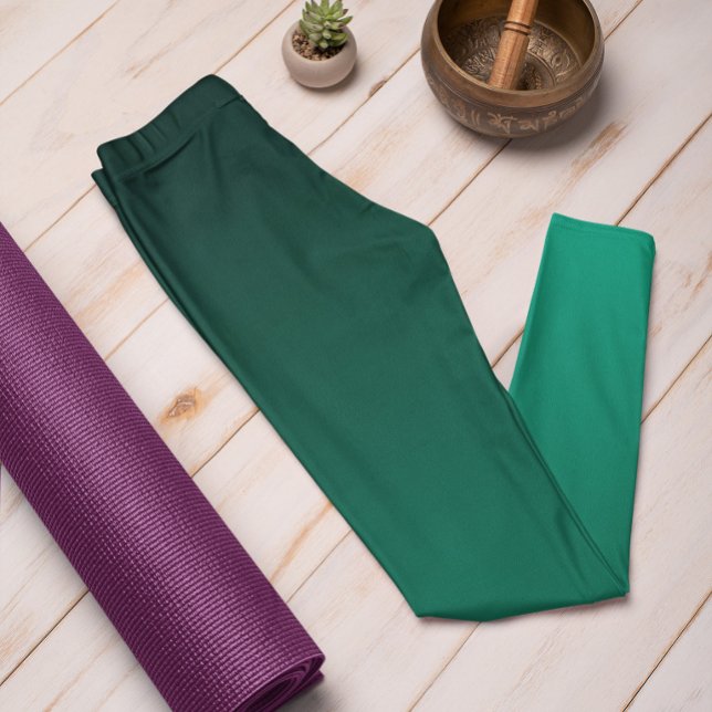 Grönten Ombre Leggings för hösten Trend Färg Jade (Mockup 1 Jade Green)