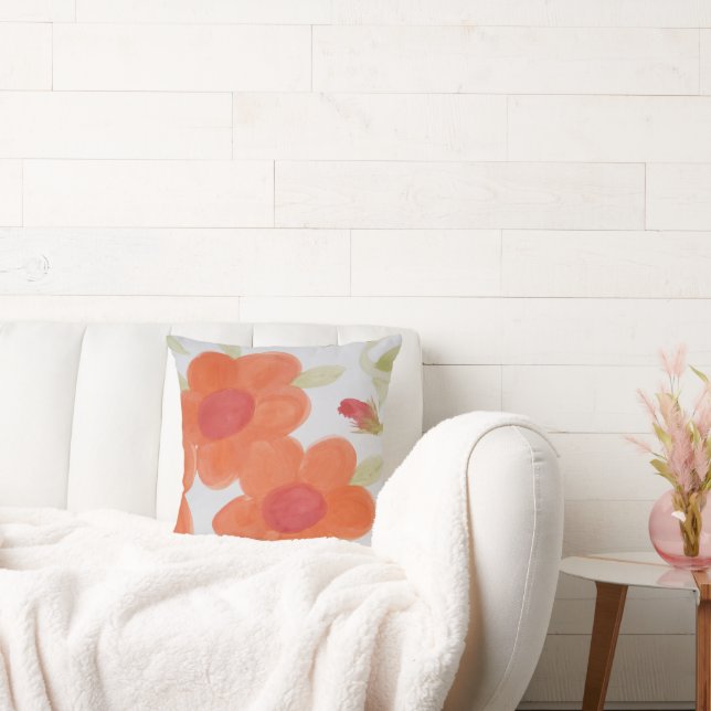 Grönten orange Red och Mint Kudde (Soffa)