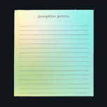 Grönten Övertoning för pastellfärgad  för återstäl Anteckningsblock<br><div class="desc">Anteckningsblocket Övertoning av Grönten Övertoning för personlig Retro Pastel Mint</div>