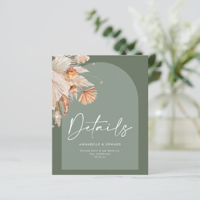 Grönten Pampas-gräs Bröllop (Stående Fram)