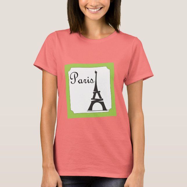 Grönten Paris Frimärke T-shirt (Framsida)