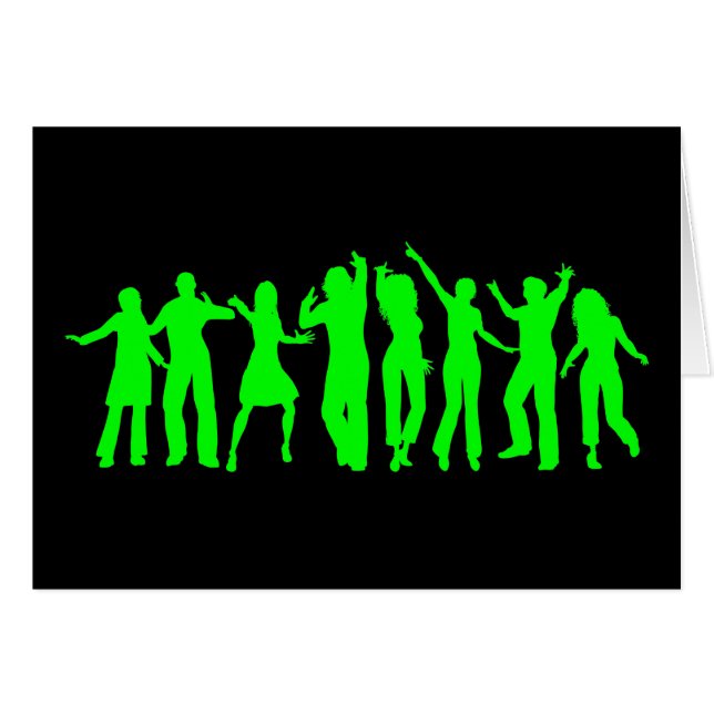 Grönten Party Hälsningskort (Framsidan Horizontal)