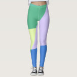 Grönten Pastel Färg Block Lavender för Abstrakt me Leggings<br><div class="desc">Fin abstrakt konst med modern stil och färgstark estetik i grönt,  blått och lavender.</div>