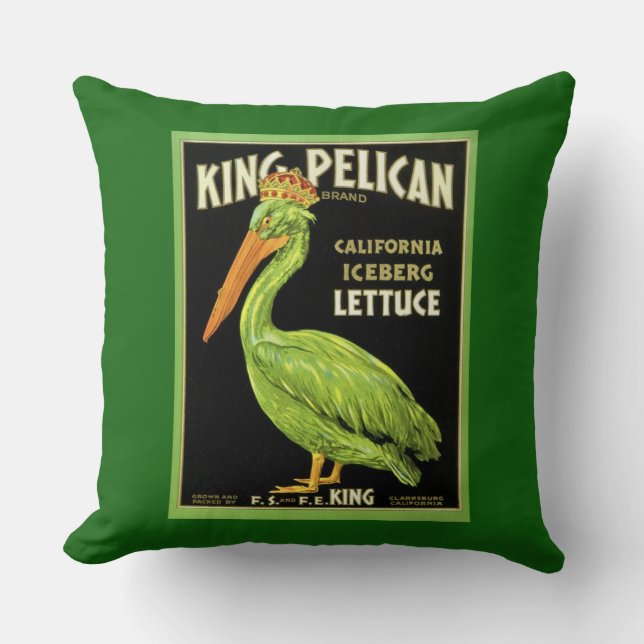 Grönten Pelican Kudde (Framsida)
