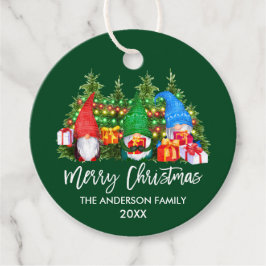 Grönten Penselskript Ljus Gnomes  Gåvor Etiketter